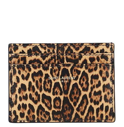 yves saint laurent leopard card holder|ysl card holder nordstrom.